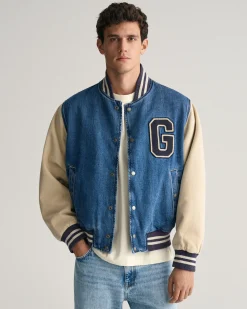 Denim Varsity Jacket