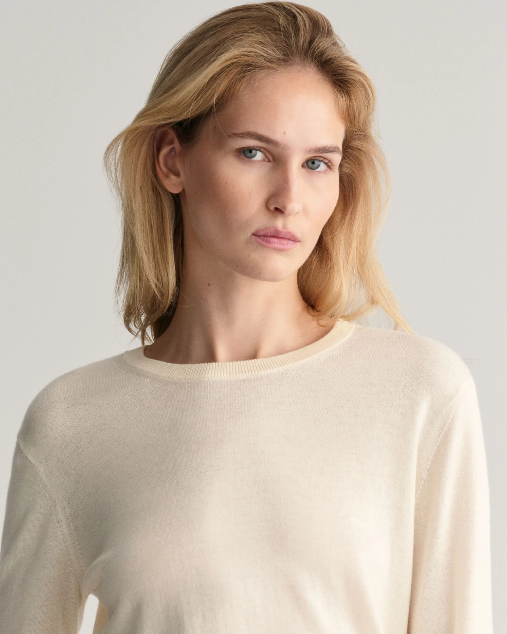 Fine Knit Crew Neck Sweater
