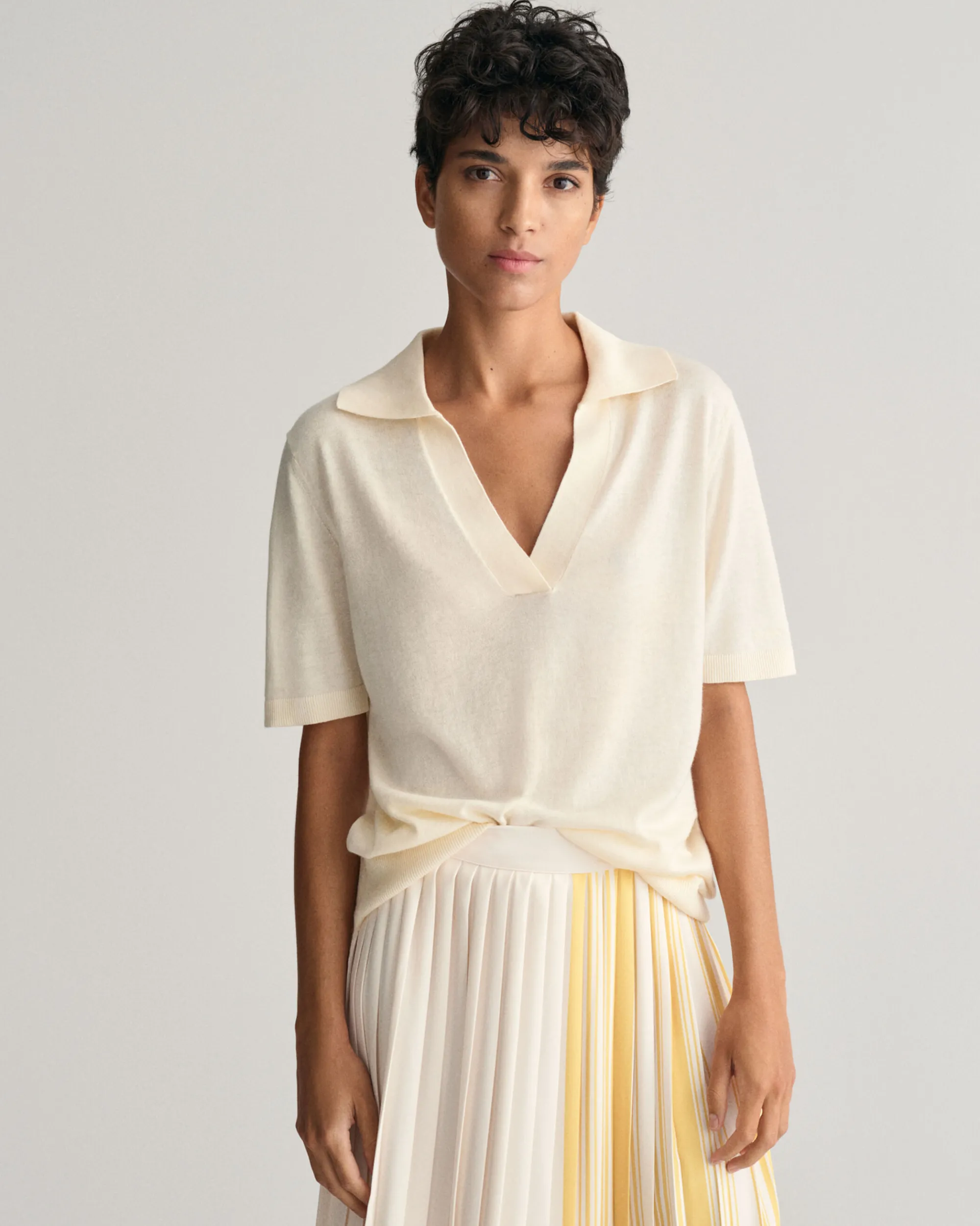 Fine Knit Short Sleeve Rugger