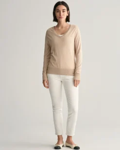 Fine Knit V-Neck Sweater