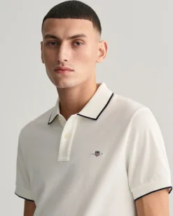Framed Tipped Piqué Polo Shirt