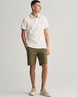 Framed Tipped Piqué Polo Shirt