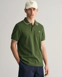 Framed Tipped Piqué Polo Shirt