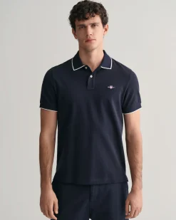Framed Tipped Piqué Polo Shirt