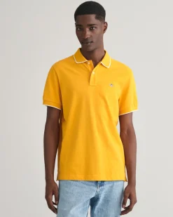 Framed Tipped Piqué Polo Shirt