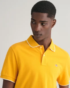 Framed Tipped Piqué Polo Shirt