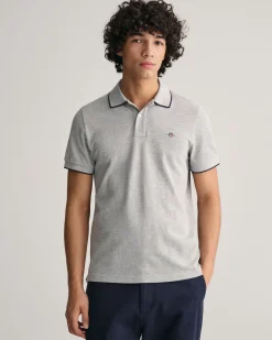 Framed Tipped Piqué Polo Shirt