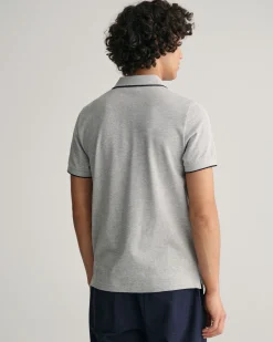 Framed Tipped Piqué Polo Shirt