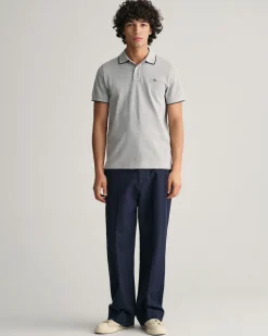 Framed Tipped Piqué Polo Shirt