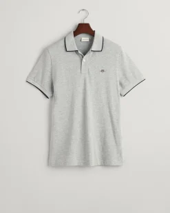 Framed Tipped Piqué Polo Shirt