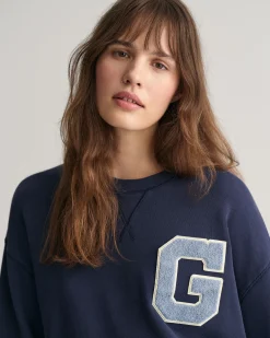 G Badge Short Sleeve Cropped Sweatshirt