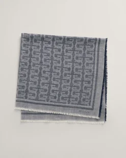 G Patterned Lightweight Wool Scarf