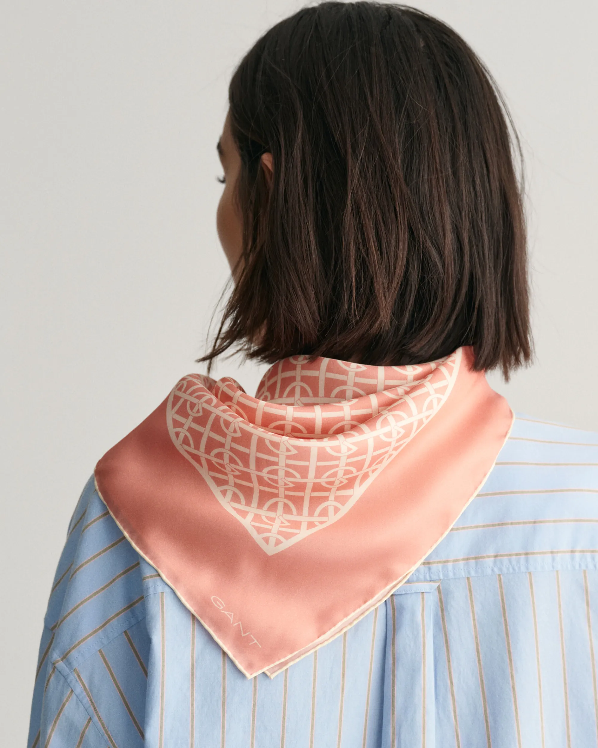 G Patterned Silk Scarf