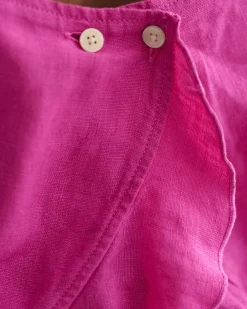 Girls Frilly Linen Top