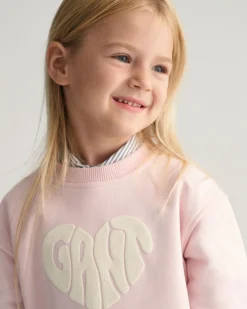 Girls Heart Graphic Crew Neck Sweatshirt