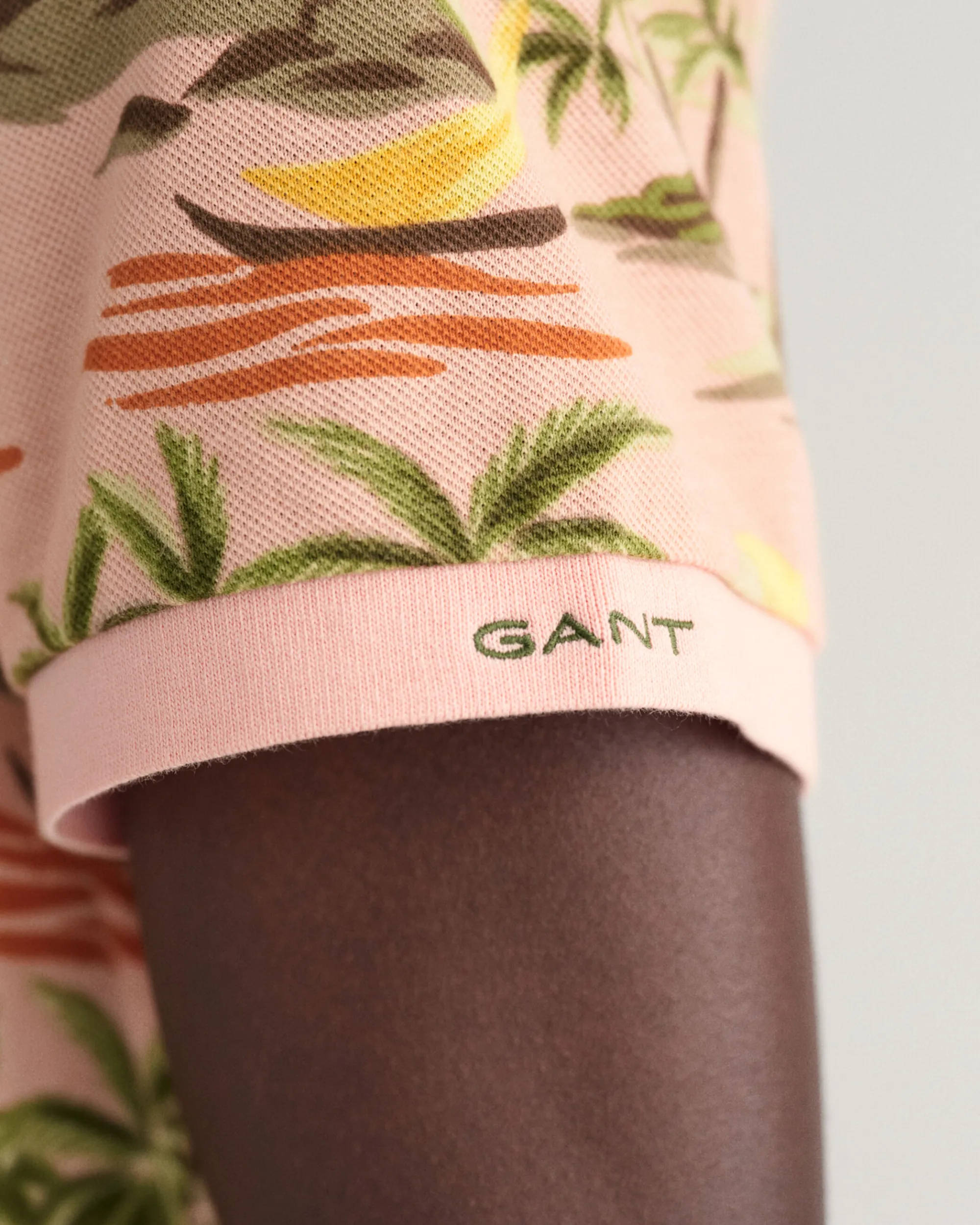 Hawaiian Print Polo Shirt