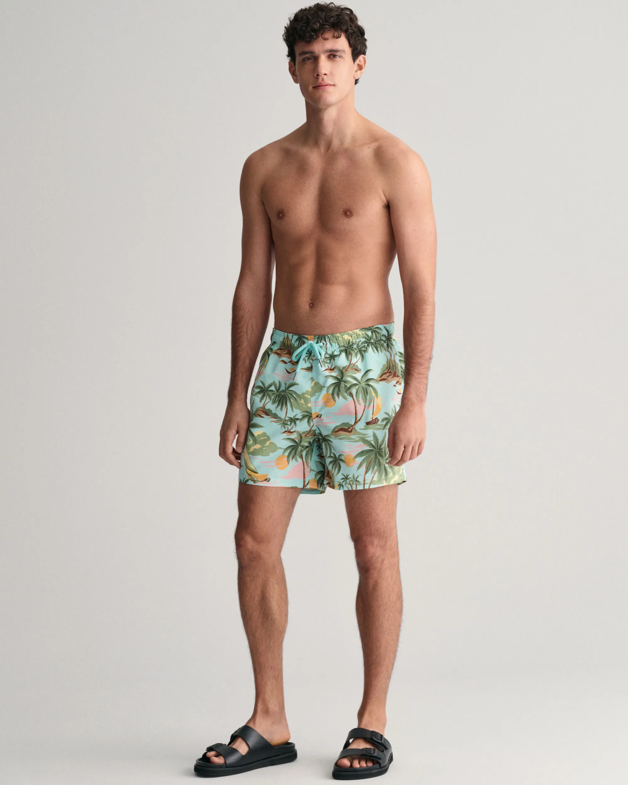 Hawaiian Print Swim Shorts