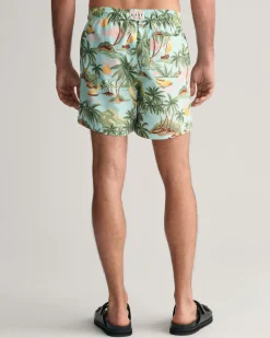 Hawaiian Print Swim Shorts