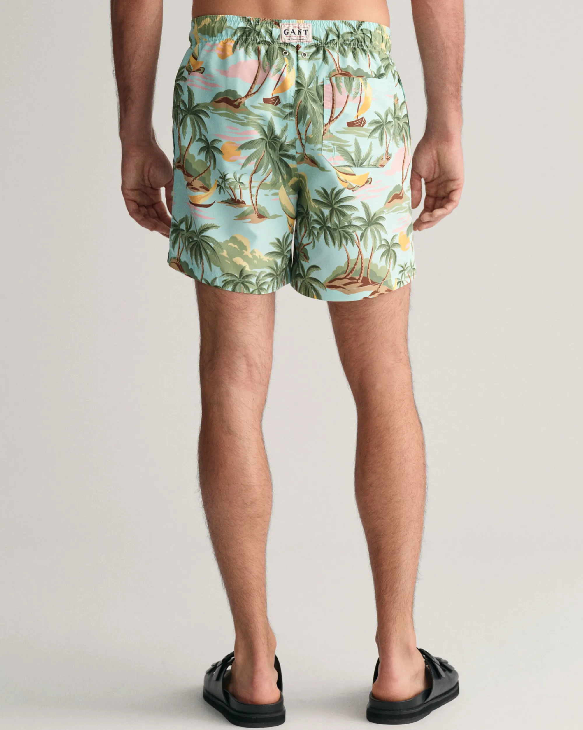 Hawaiian Print Swim Shorts