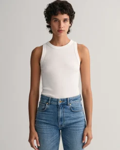 High Neck Ribbed Tank Top
