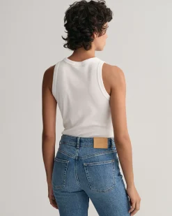 High Neck Ribbed Tank Top