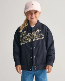 Kids Script Graphic Varsity Jacket