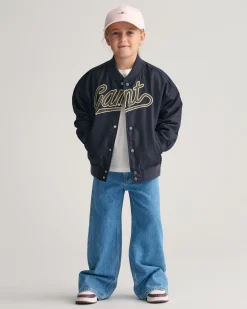 Kids Script Graphic Varsity Jacket