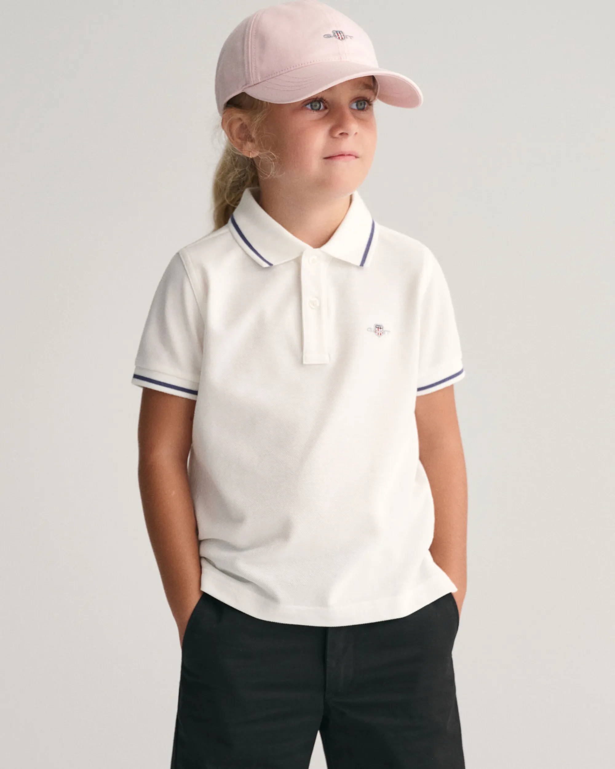 Kids Tipped Shield Piqué Polo Shirt