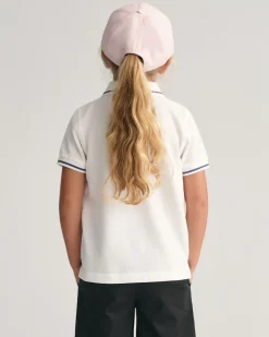 Kids Tipped Shield Piqué Polo Shirt