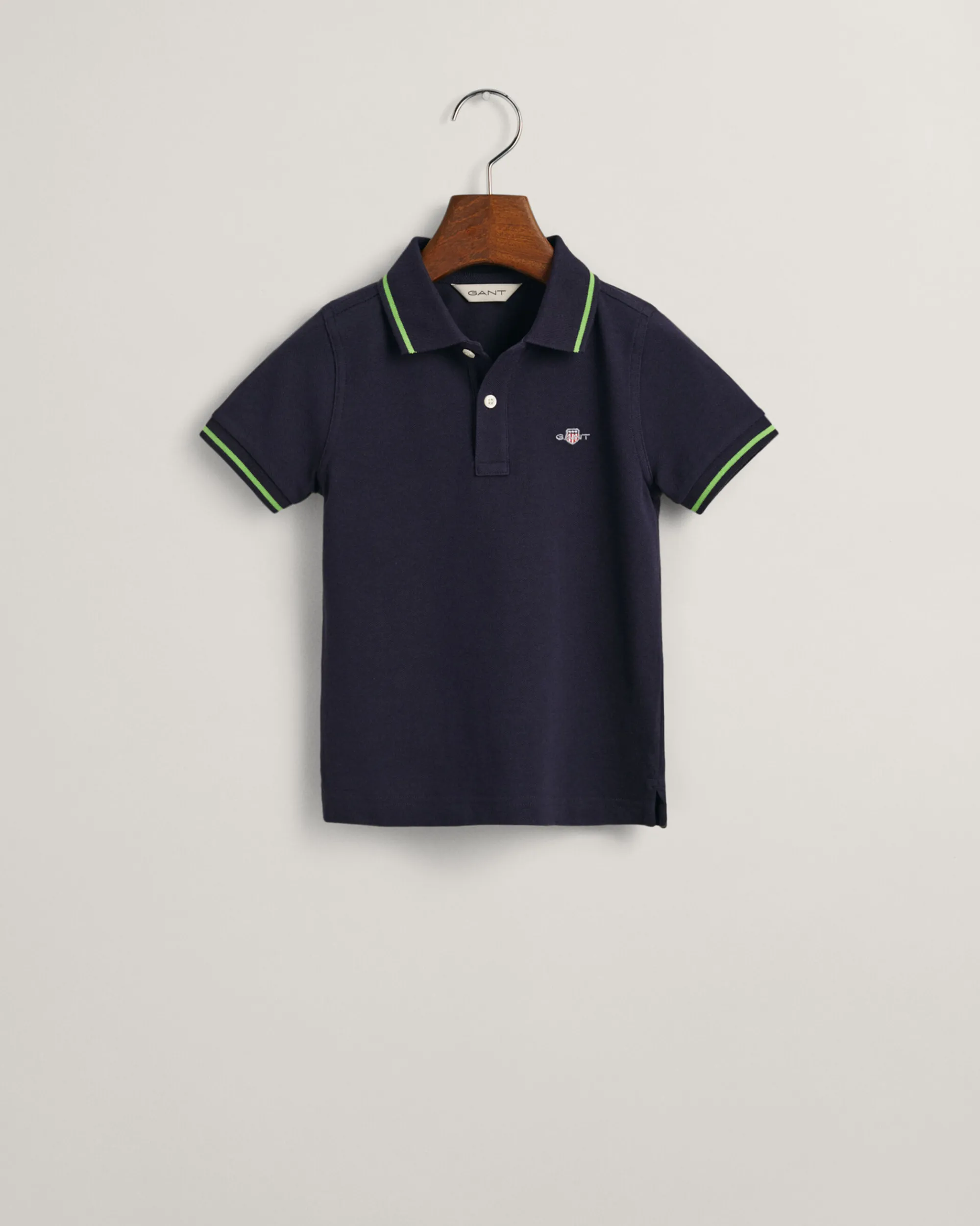 Kids Tipped Shield Piqué Polo Shirt