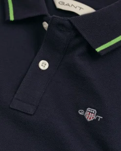 Kids Tipped Shield Piqué Polo Shirt