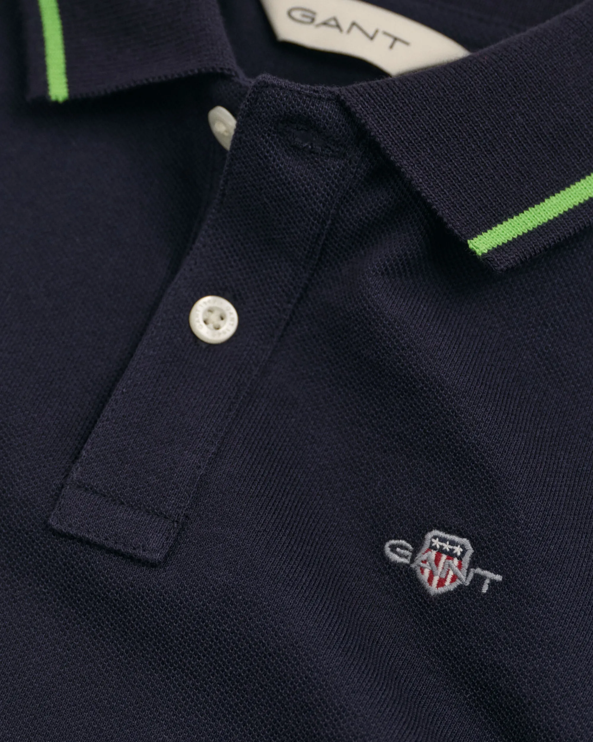 Kids Tipped Shield Piqué Polo Shirt