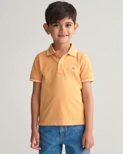 Kids Tipped Shield Piqué Polo Shirt