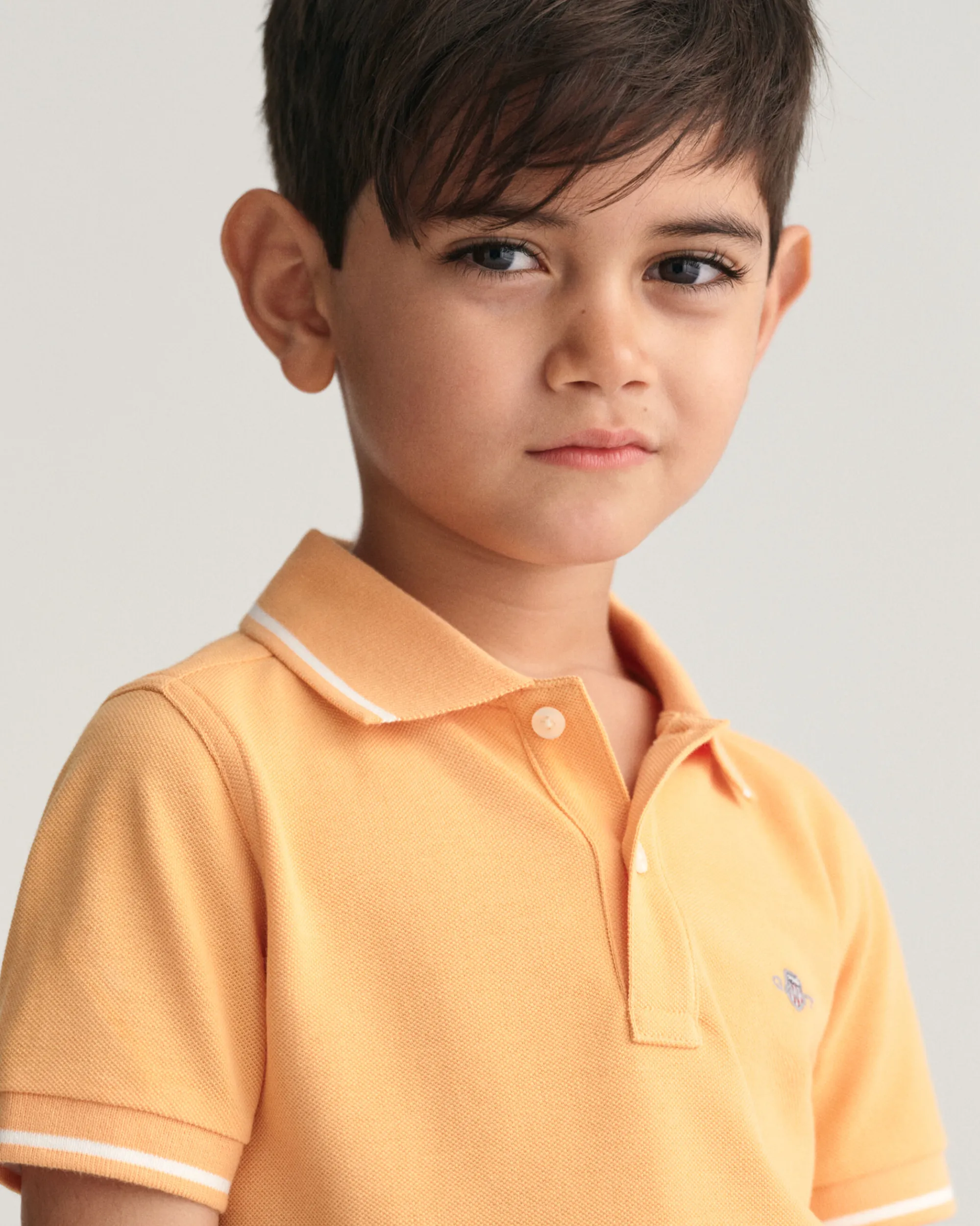 Kids Tipped Shield Piqué Polo Shirt