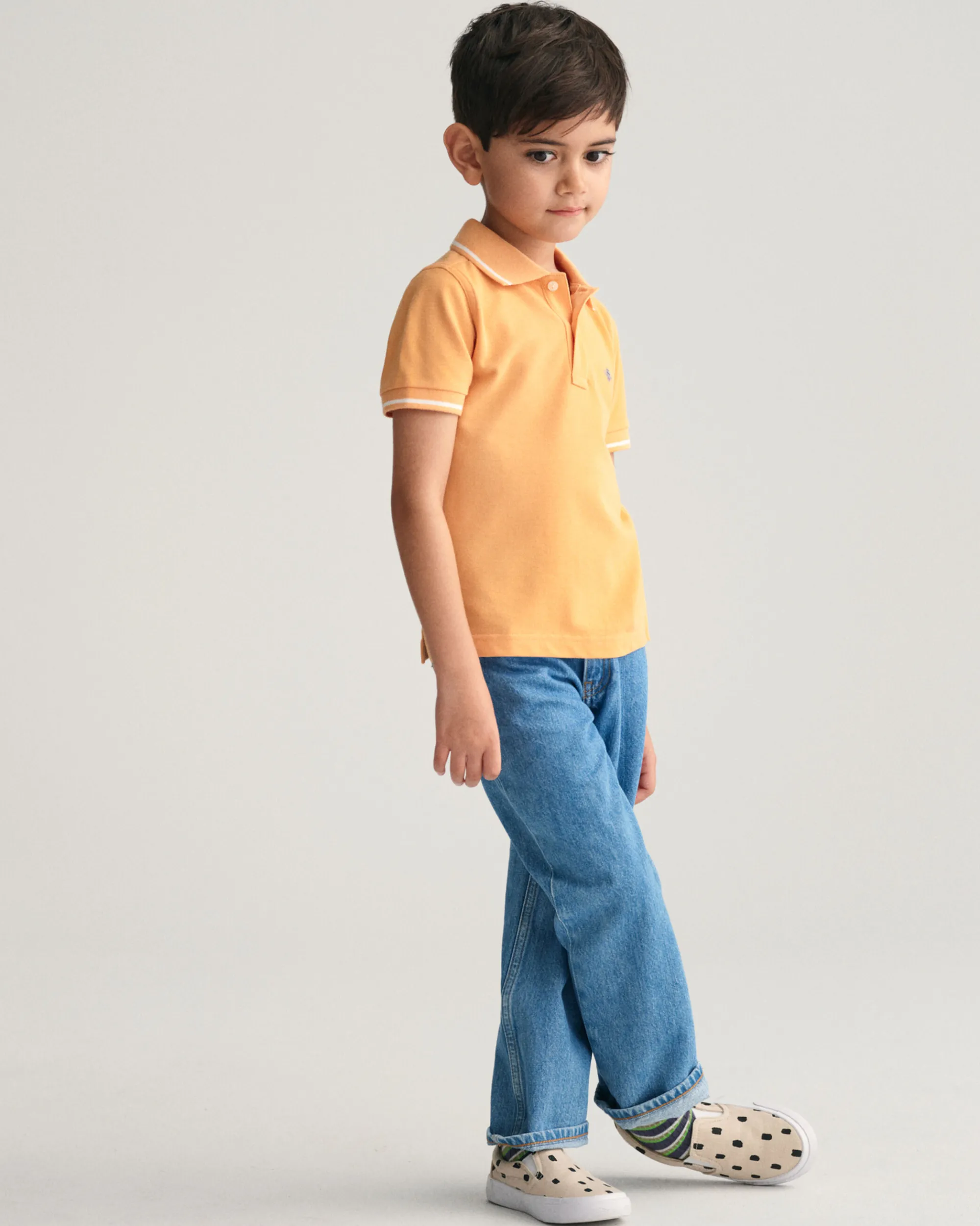 Kids Tipped Shield Piqué Polo Shirt