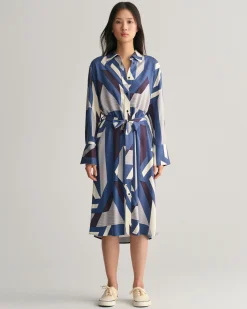 Letters Print Shirt Dress