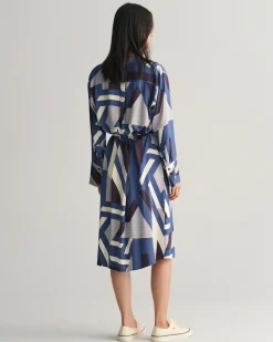 Letters Print Shirt Dress