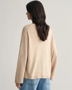 Linen Blend V-Neck Sweater