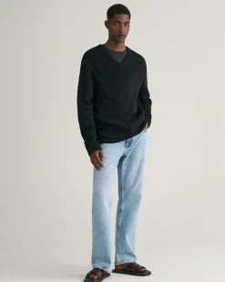 Linen Blend V-Neck Sweater