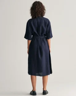 Linen Short Sleeve Shirt Dress