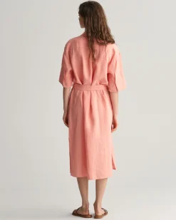 Linen Short Sleeve Shirt Dress