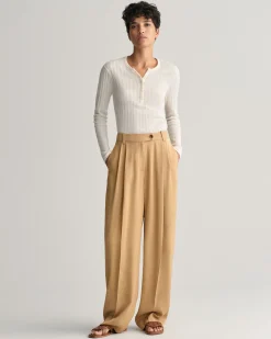Loose Fit Low-Waisted Wide Leg Chinos