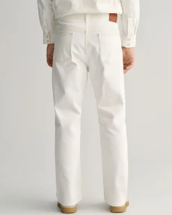 Loose Fit White Jeans