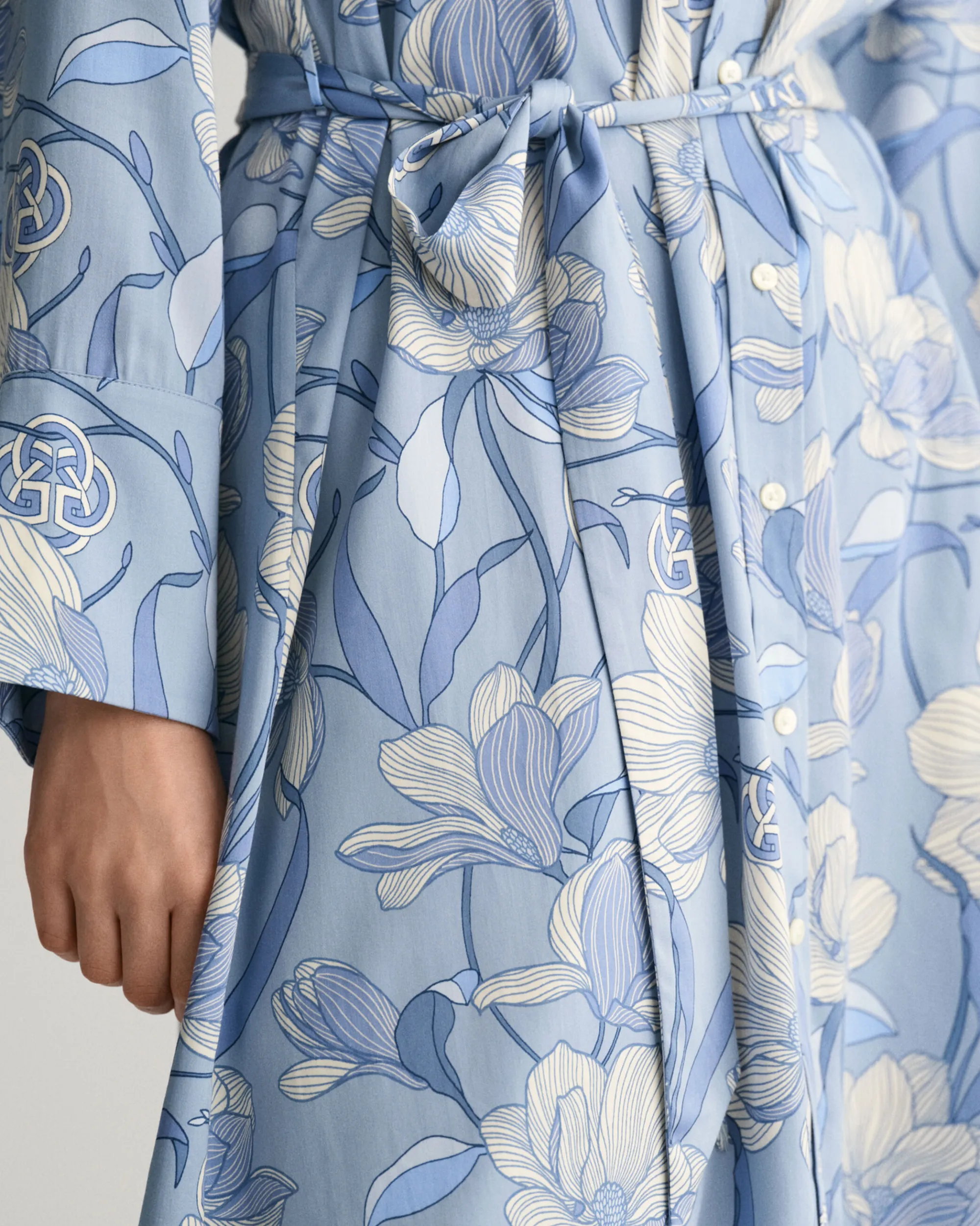 Magnolia Print Shirt Dress