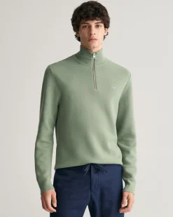 Milano Knit Cotton Half-Zip Sweater