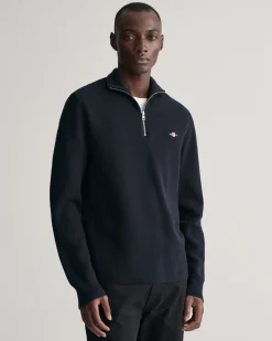 Milano Knit Cotton Half-Zip Sweater