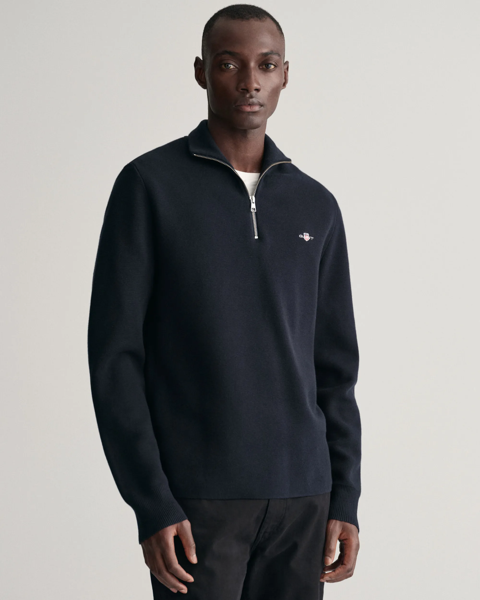 Milano Knit Cotton Half-Zip Sweater