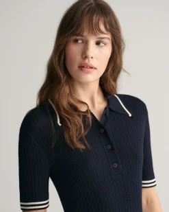Mini Cable Knit Polo Sweater