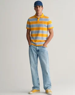 Multi Striped Piqué Polo Shirt