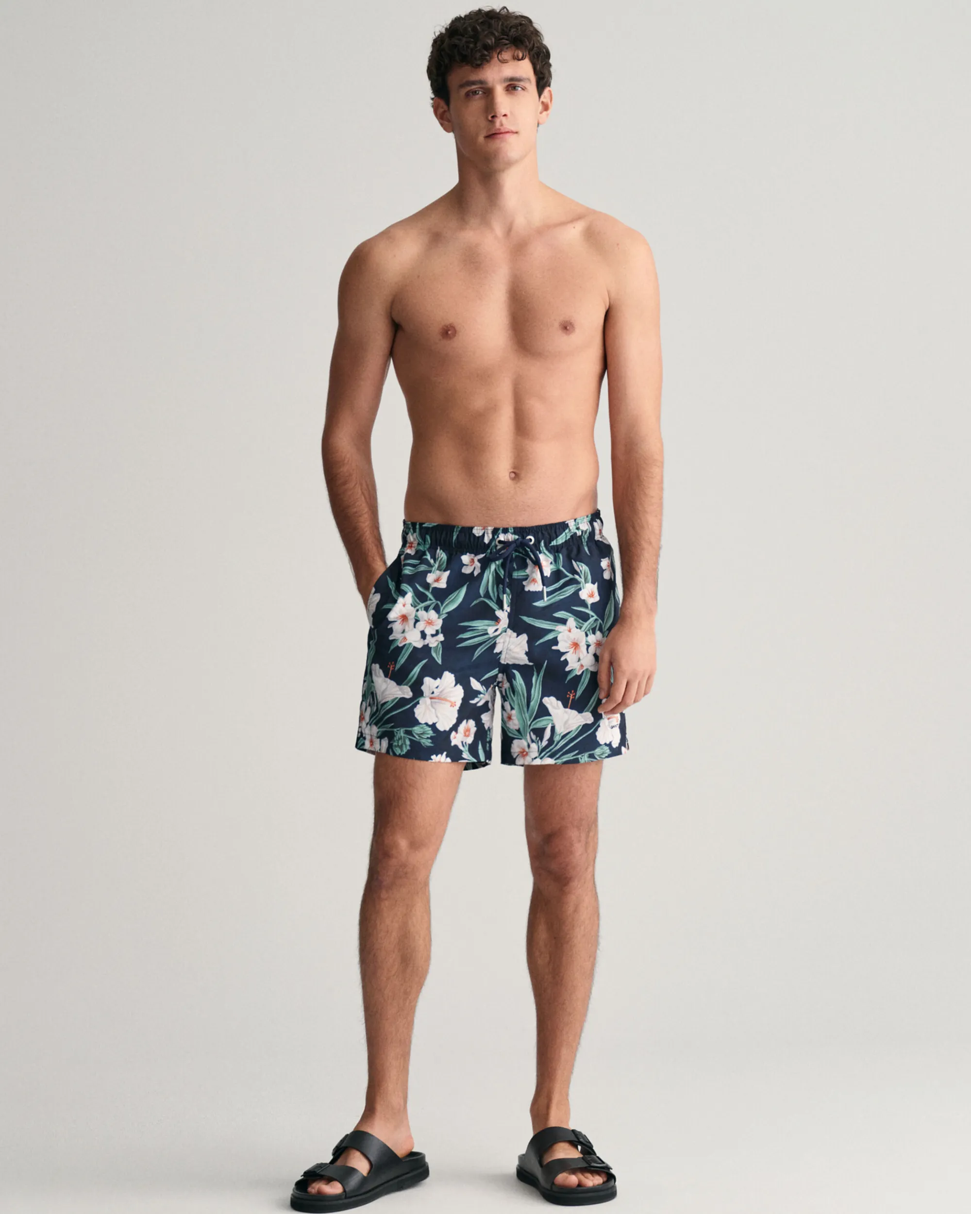 Oleander Print Swim Shorts